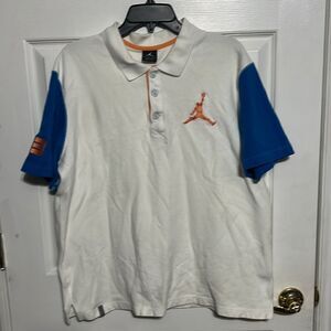 🔥Vintage AIR JORDAN Embroidered “Big Jumpman” High Quality Polo Shirt - EUC -XL